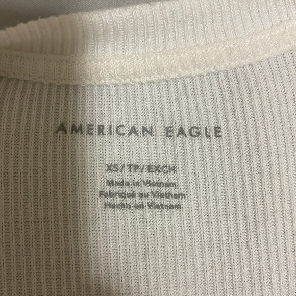 (XS) American Eagle lettuce trim crop tee - Picture 3 of 3